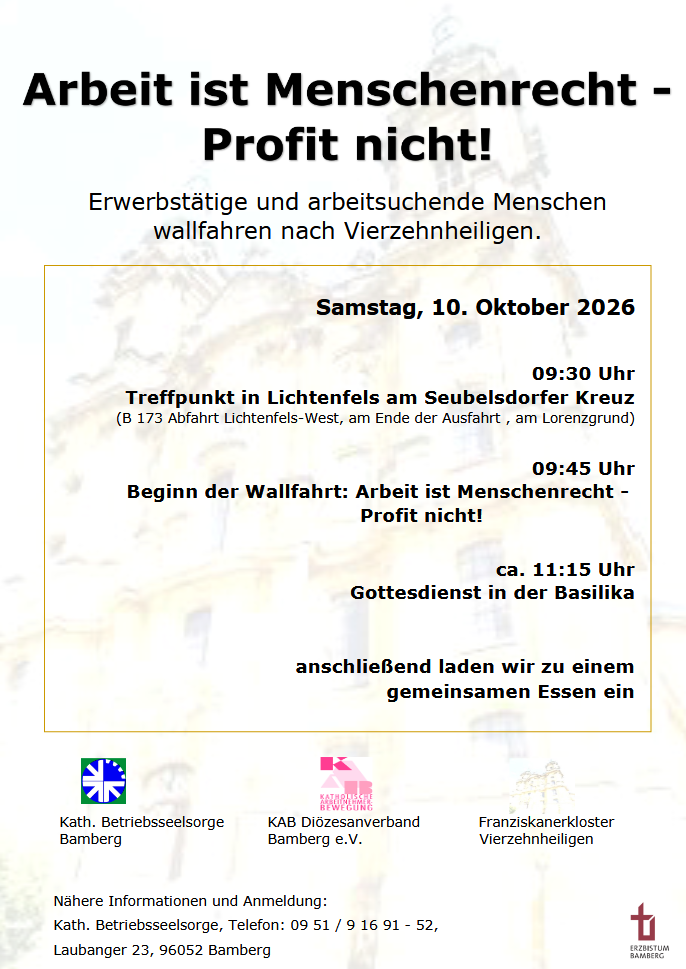 Arbeit ist Menschenrecht - Profit nicht!