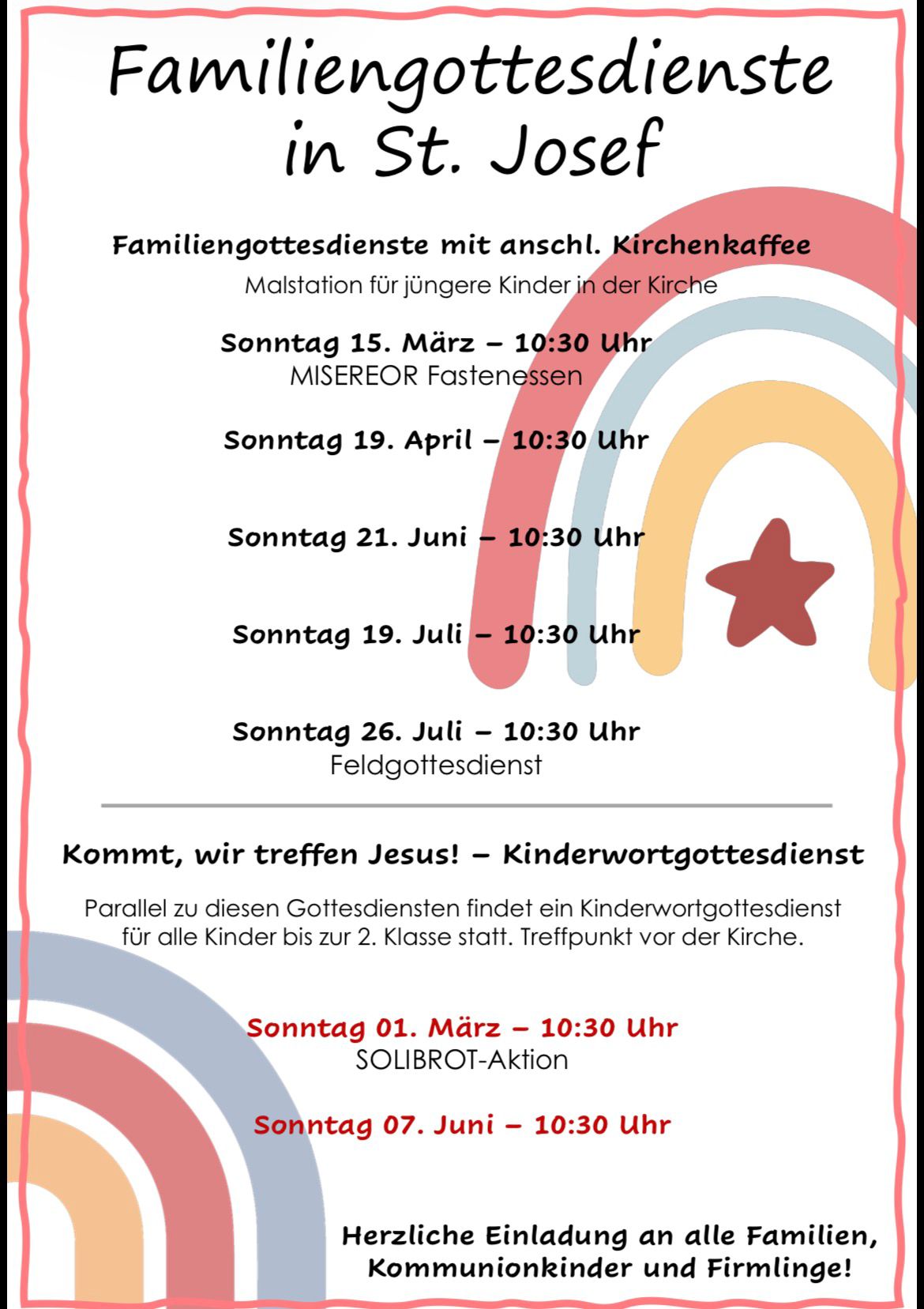 Familiengottesdienst Plakat