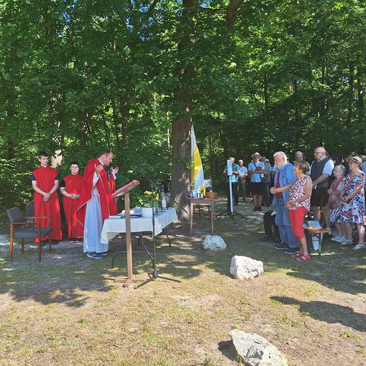 Frohes Pfingstfest mit Prozession zum Auracher Kreuz